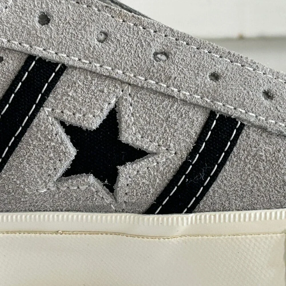 NWT Converse Mens One Star Academy Pro Suede Gray Low Sneakers Lace Up‎ Size 7